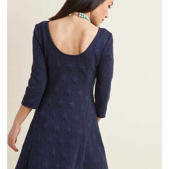Modcloth In The Mix Knit Dress With Stars Navy - Picture 4 of 10